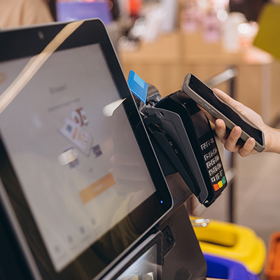 Payment processing at a retail point of sale with mobile device.